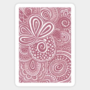 Dusty Rose Pina Swirls Sticker